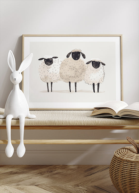 Trio Of Sheep Poster