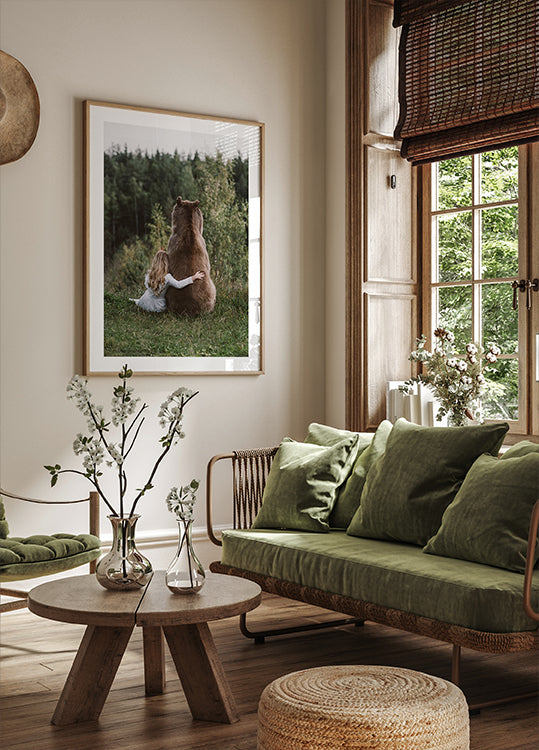 Women And Bear Poster