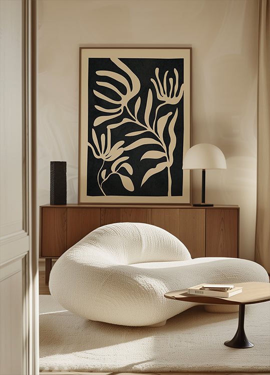 Minimal Abstract Art Plant Poster