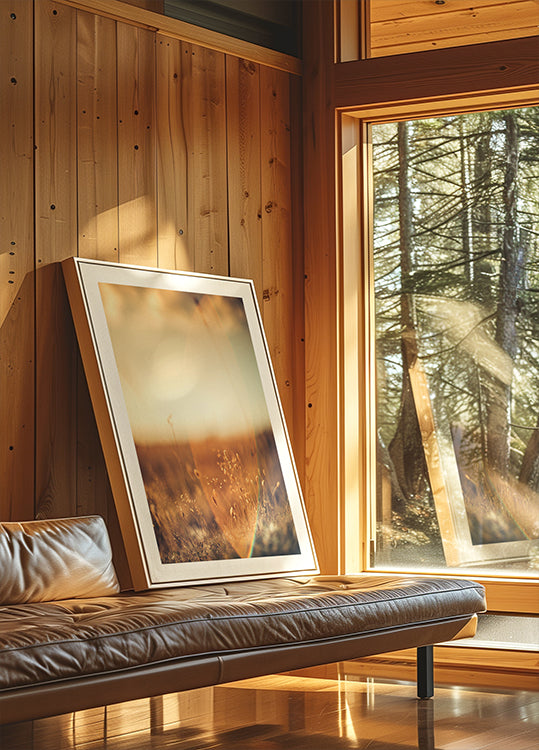 Golden Glow Field Poster