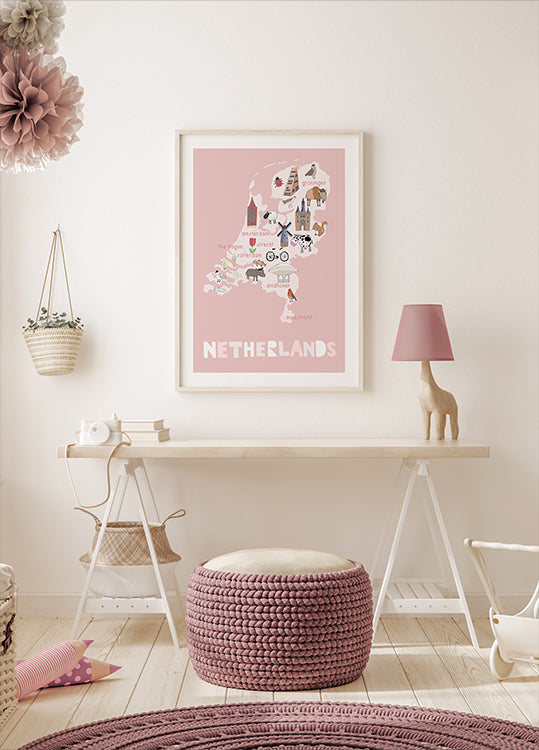 The Netherlands Illustration by Artist Carla Daly Poster