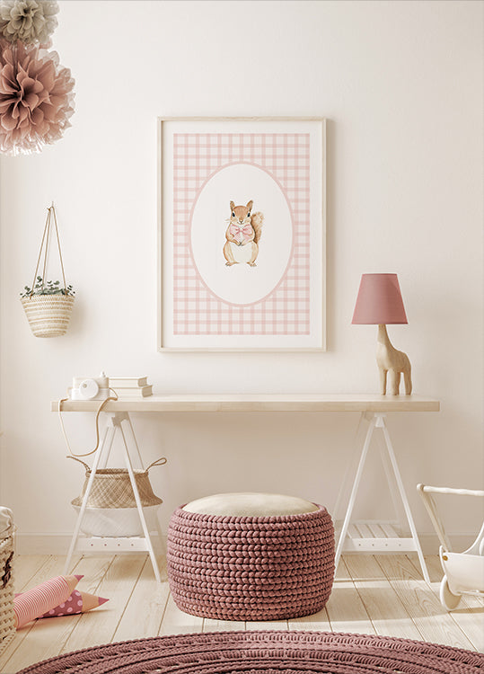 Squirrel Watercolor Poster