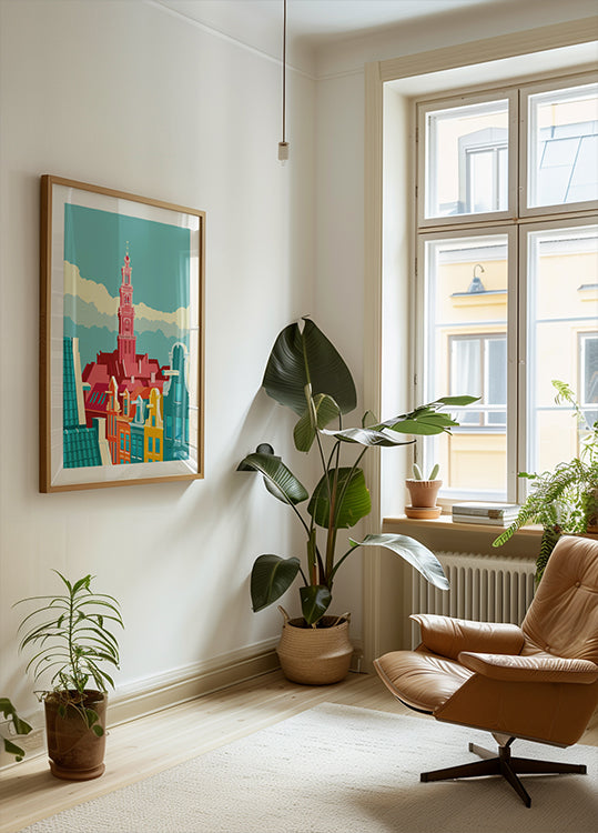 Amsterdam Westerkerk Jordaan Poster