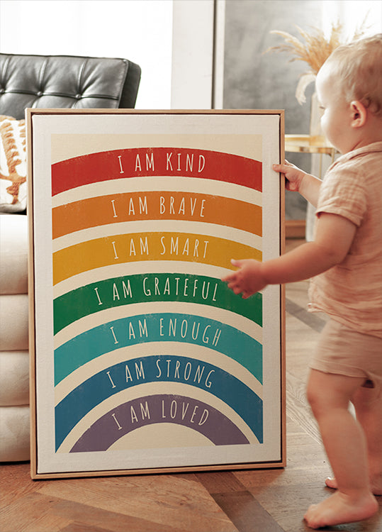 Rainbow Affirmations Poster