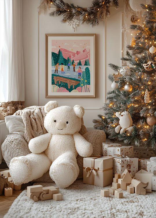 People Ice Skating Poster