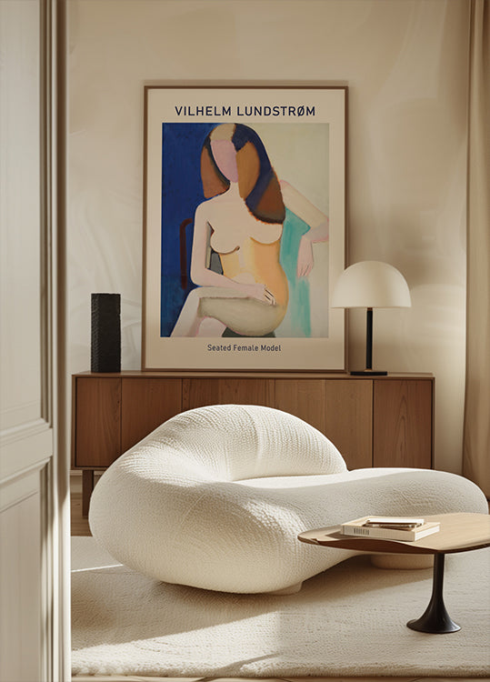 Vilhelm Lundstrøm, Seated Female Model Poster
