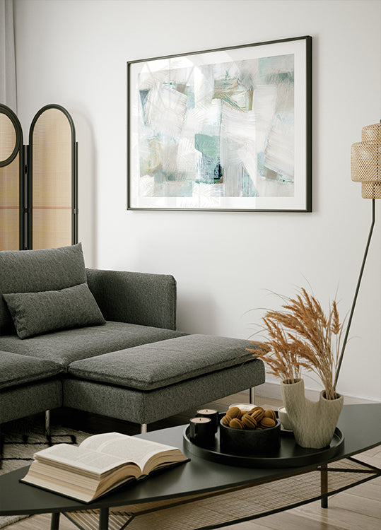 Whispers of White and Blue Poster