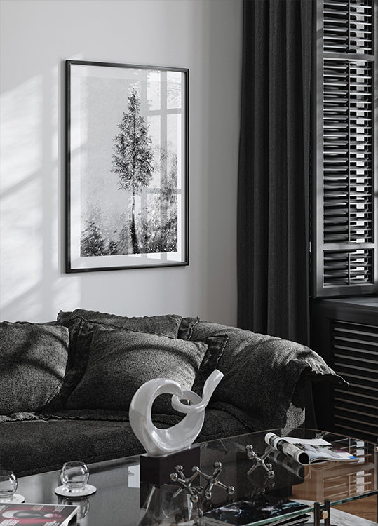 Woven natural dreams black &amp; white Poster