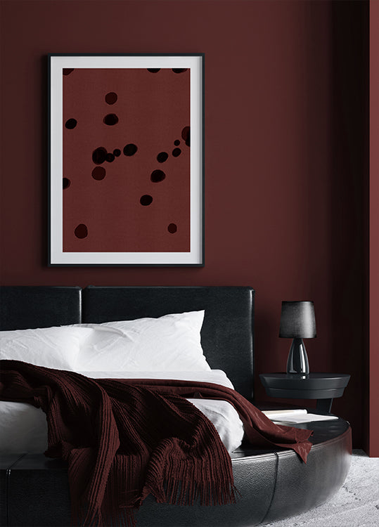 Dark Cocoa Dots Poster