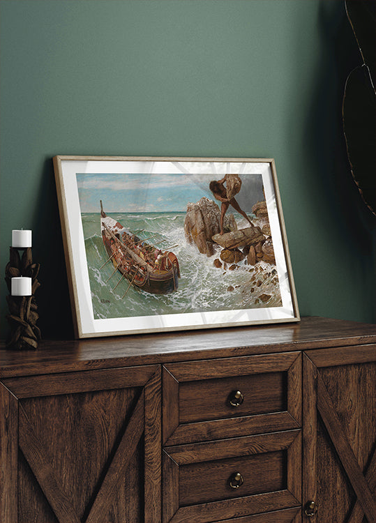Arnold Bocklin-Odysseus and Polyphemus Poster