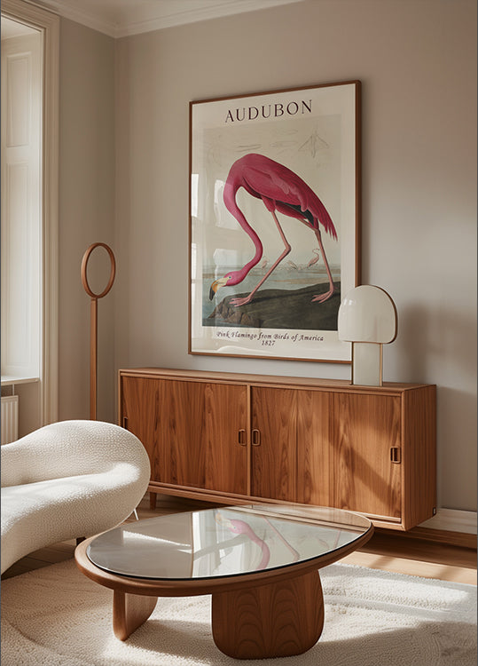 Pink Flamingo Birds of America, Audubon 1827 Poster