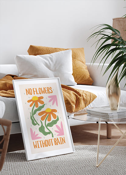 No Flowers Without Rain Poster