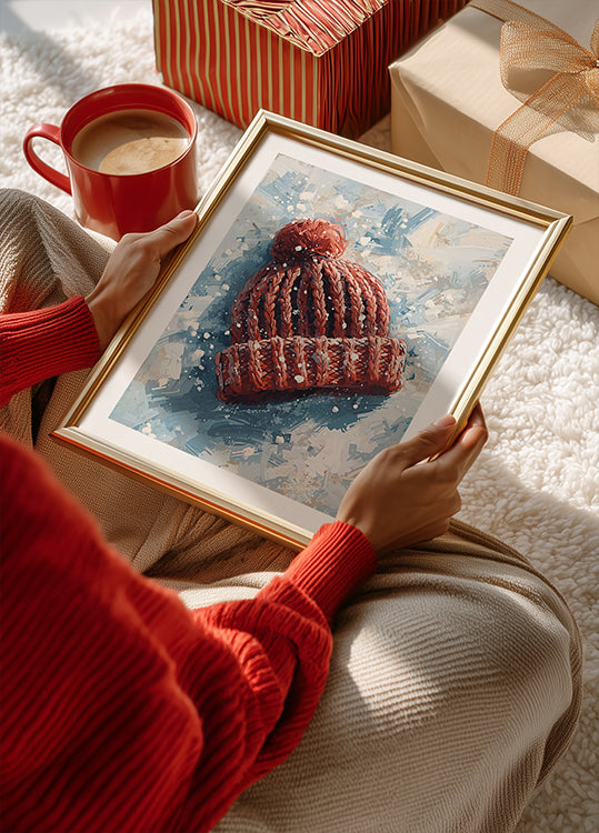 Mütze im Schnee Poster