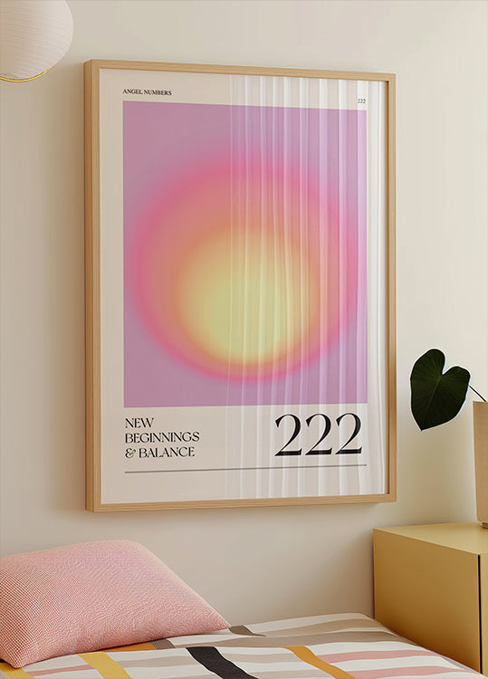 Gradient with Soft Pink and Yellow Hues  Poster