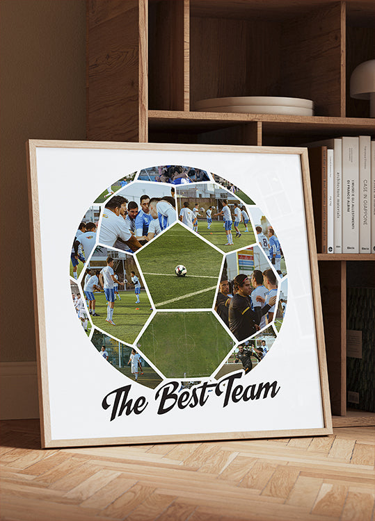 Soccer Ball Photo Collage Personal Poster