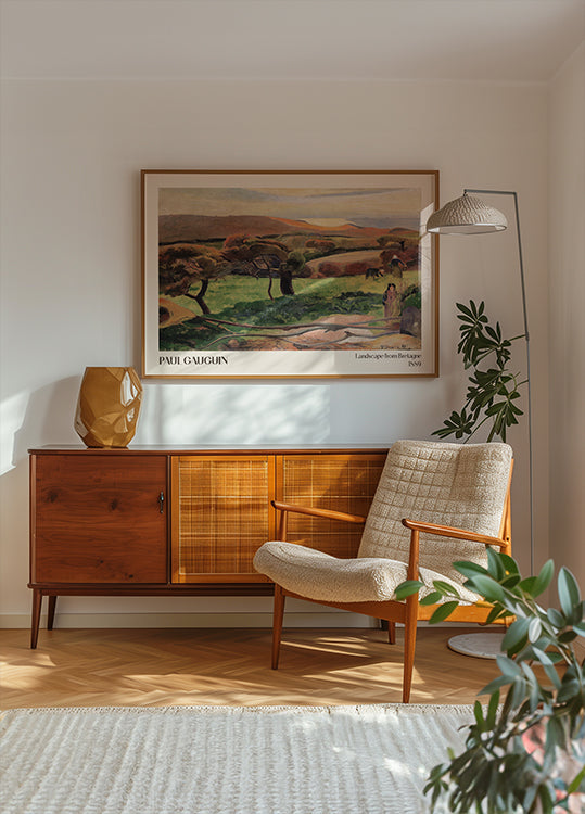 Landscape from Bretagne, 1889, Paul Gauguin Poster