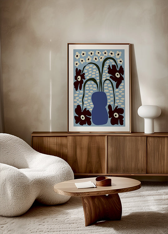 Dropping orange fern Poster