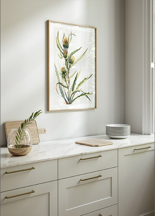 White Thistle Poster