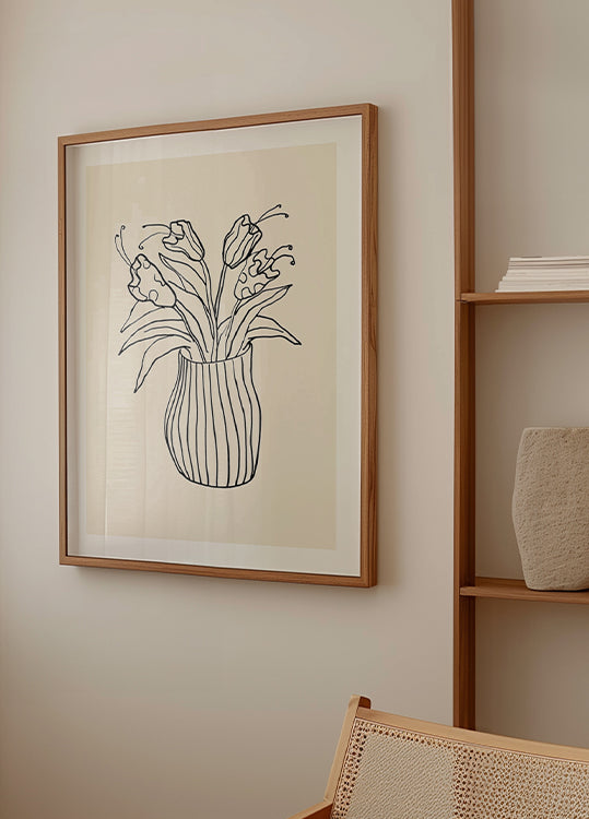 Vase Sketch Poster