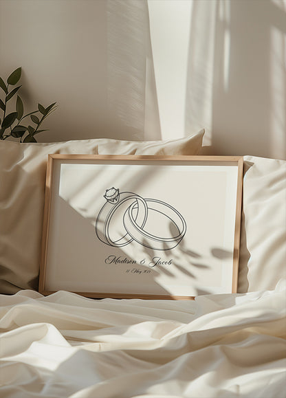 Wedding Rings Personalized Poster