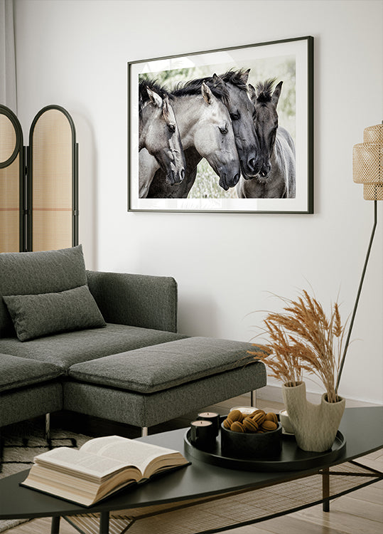 Four Konik Horses