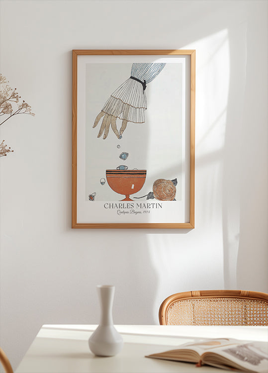 Quelques Bagues, Jewelry Illustration Charles Martin Poster