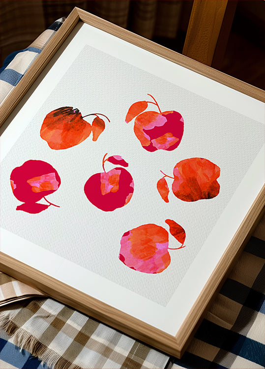 Apple  Chiffon Pink Orange Poster