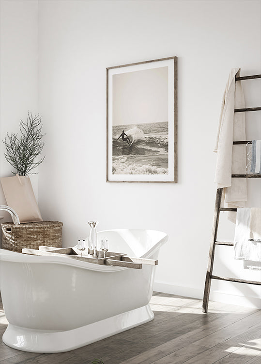 Surfer on the Waves Poster