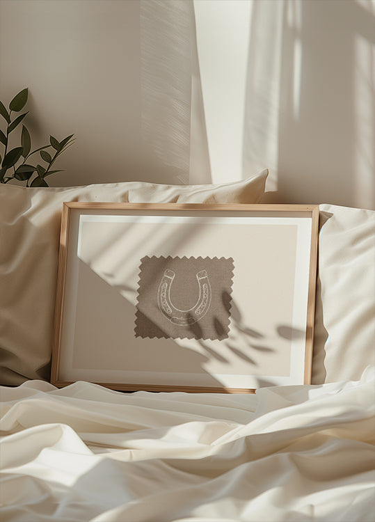 Rustic Horseshoe Linen Poster