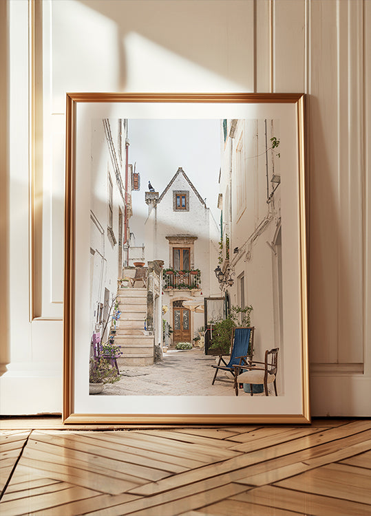 Alley in Locorotondo, Italy Poster