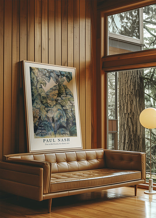 Paul Nash, Trees in Bird Garden Poster