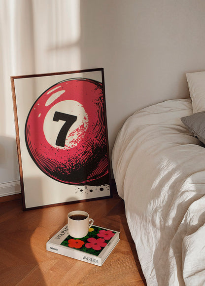 Lucky Number 7 Ball Poster
