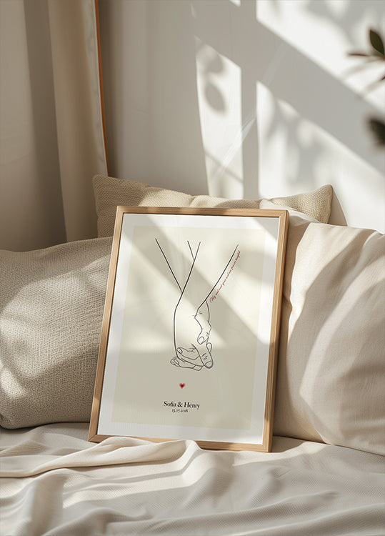 Souls Entwined in Time, Holding Hands Personalized Poster