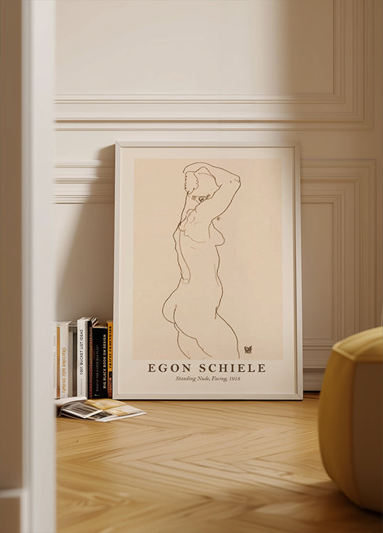 Egon Schiele, Standing Nude Facing Poster
