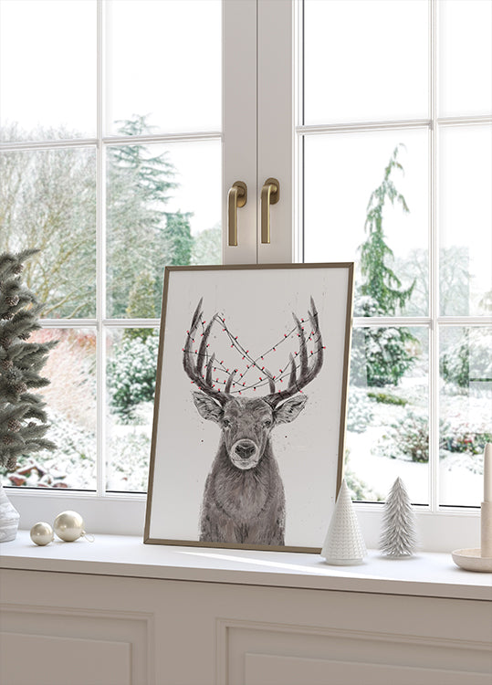 Xmas deer Poster