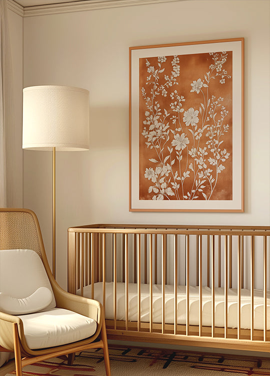 Terracotta Floral Poster