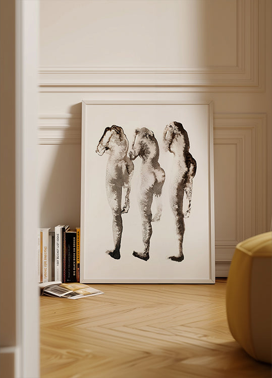 Figure Study 3x (nach Muybridge)