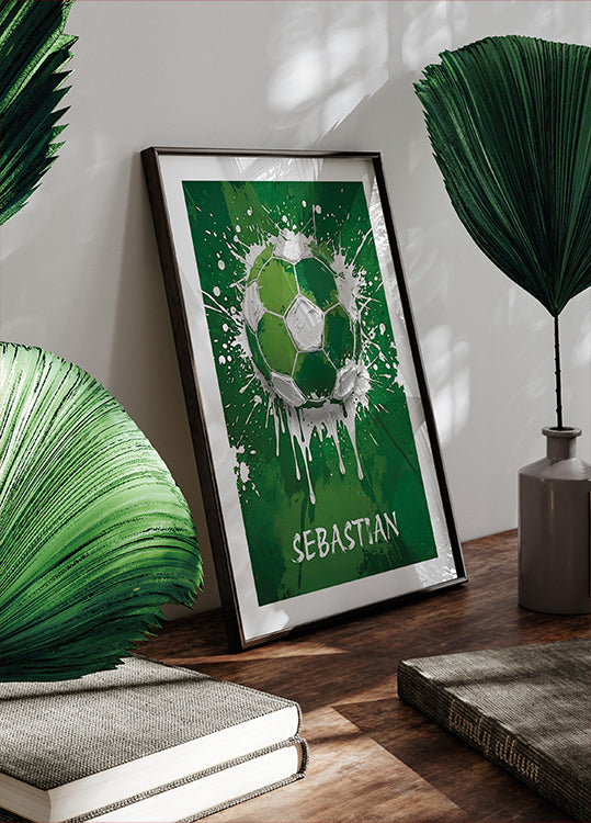 Graffiti Football Personal Name Poster