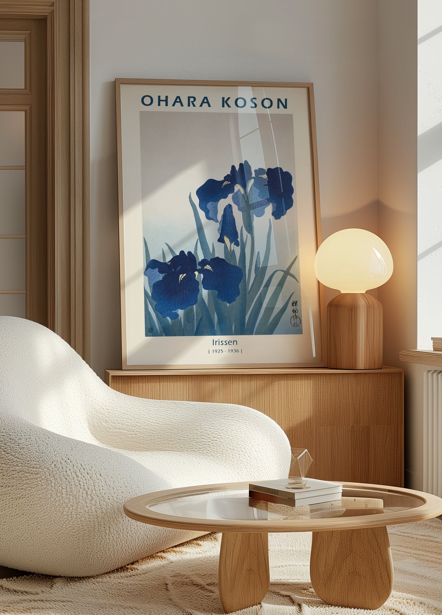 Irissen, Japanese Floral Woodblock Poster