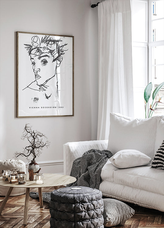 Egon Schiele Self-Portrait 1902 Poster