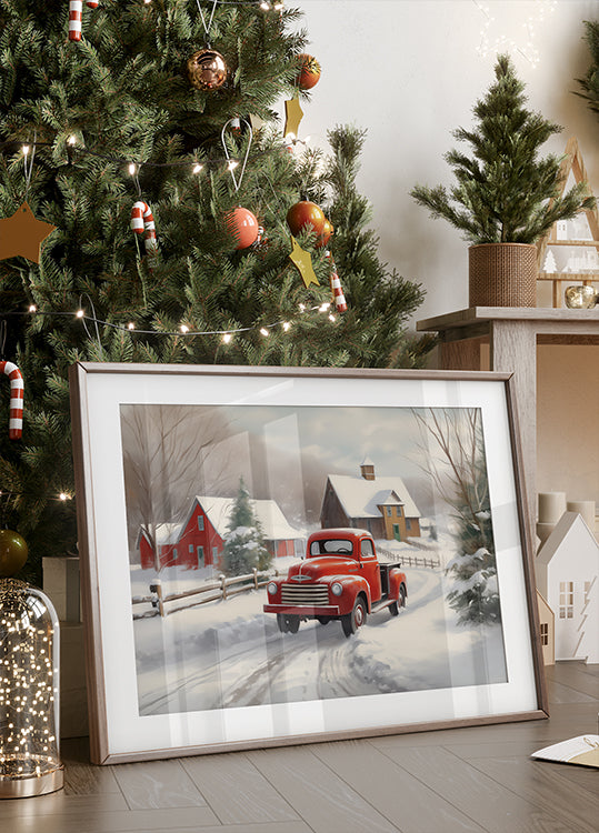 Christmas Truck Poster