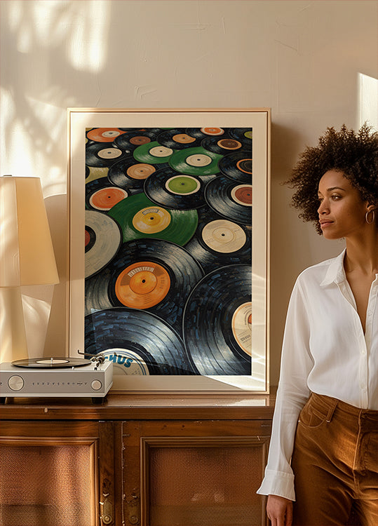 Vinyl Collection Pattern Poster