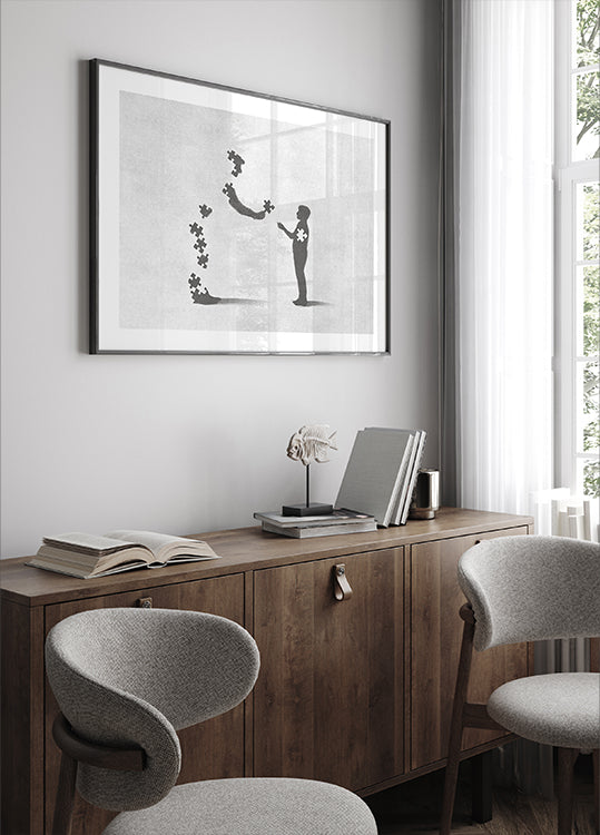 True Sacrifice, Puzzle Piece Silhouette Poster