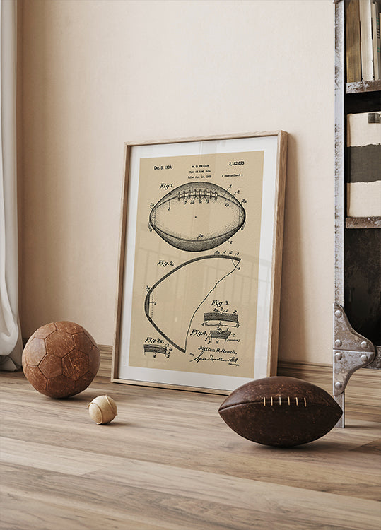 Football Patent 1938 Poster