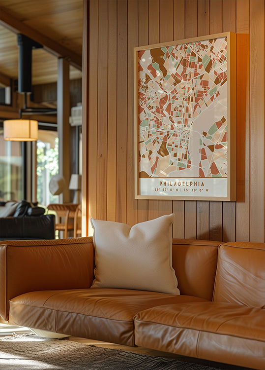 Black Maps Earth Tones 65 Poster