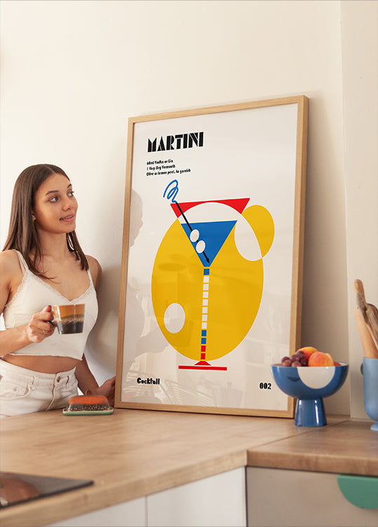 Martini Bauhaus Cocktail Poster