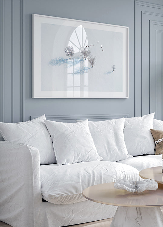 Trees and Birds Poster