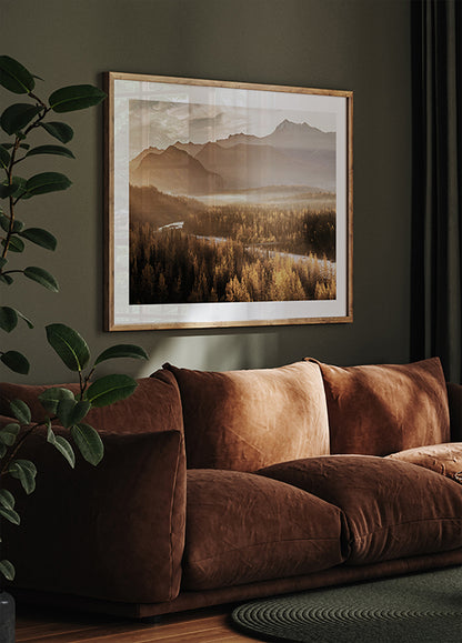 Golden Morning in the Valley Poster