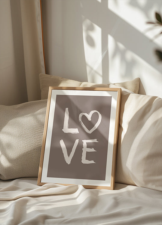 LOVE Toothy Brown Poster