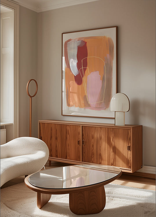 Abstract Brush Strokes 125 Poster